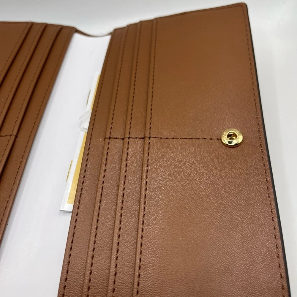 Michael Kors Reed Lg Bifold Pebbled Leather Snap Wallet Card Case. NWT